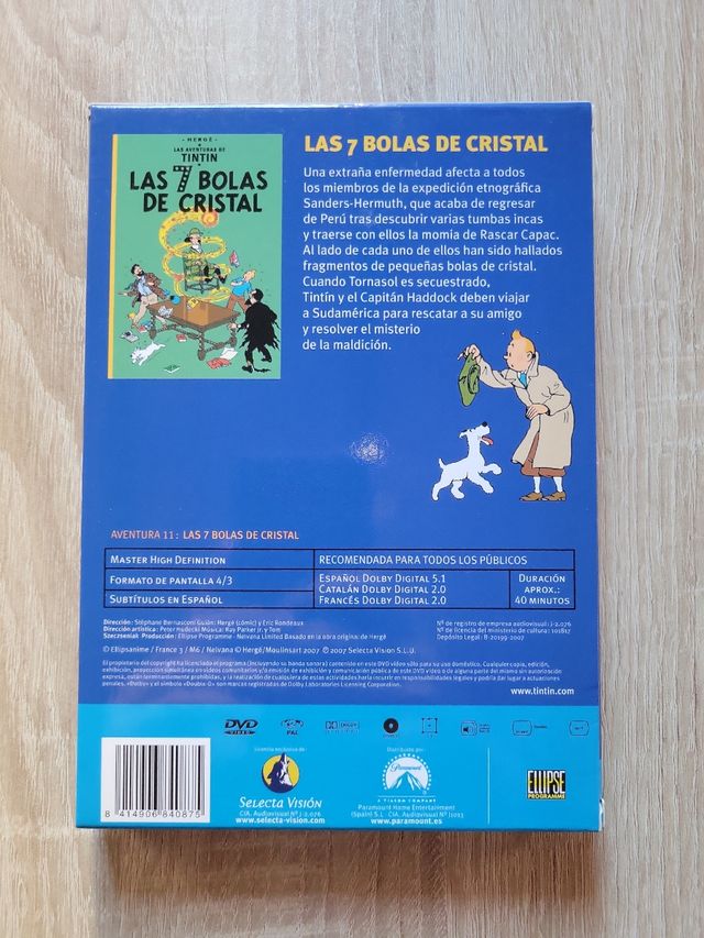 DVD Tintin y las 7 bolas de cristal