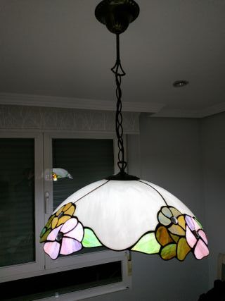 Lampara techo cristal emplomado