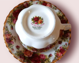 Lote de 2 trios Royal Albert Rosas de campo