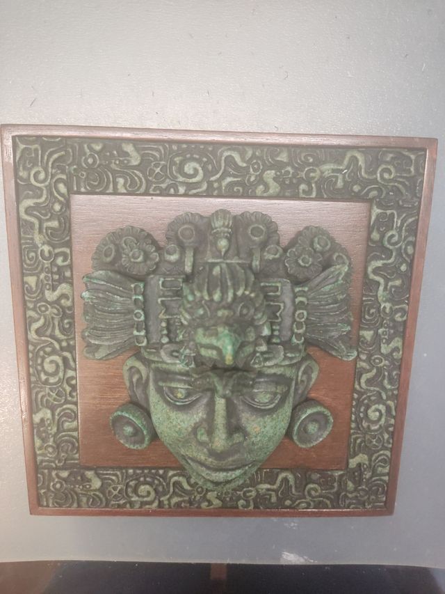 Artesania mexicana - busto 3D Guerrero azteca