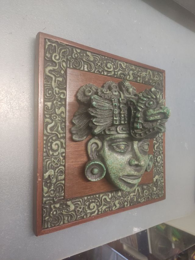 Artesania mexicana - busto 3D Guerrero azteca