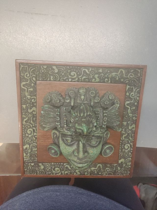 Artesania mexicana - busto 3D Guerrero azteca