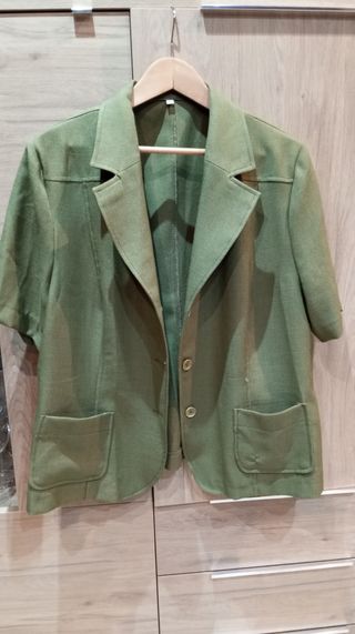 Camisa verde de vestir, de señora