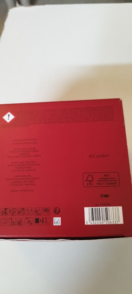 Vela perfumada Cartier