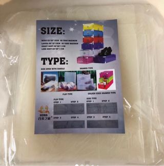 Box di plastica per scarpe 5pz.