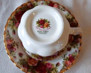 Lote de 6 trios Royal Albert Rosas de campo viejo