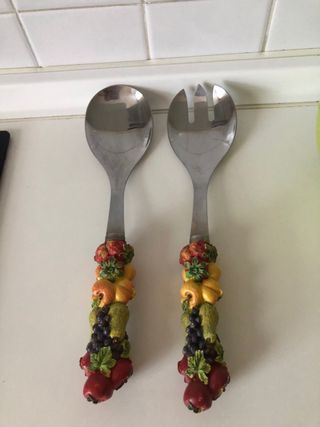 Set cubiertos acero inoxidable para servir