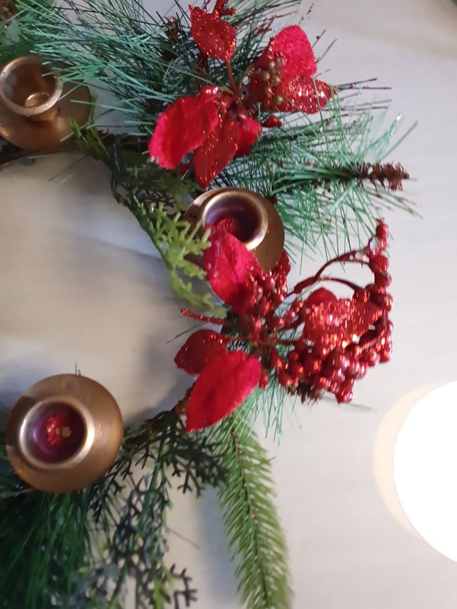 Navidad centro de mesa velas