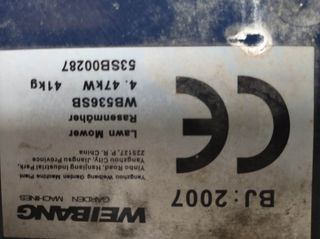 Cortacésped gasolina Weibang