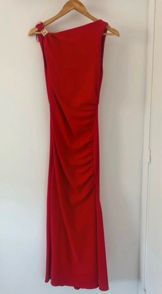 Vestido rojo midi T S a estrenar
