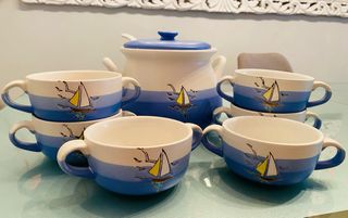 Sopera y cuencos para 6 servicios