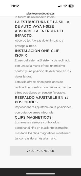 Silla de coche GB Vaya i-Size 360°
