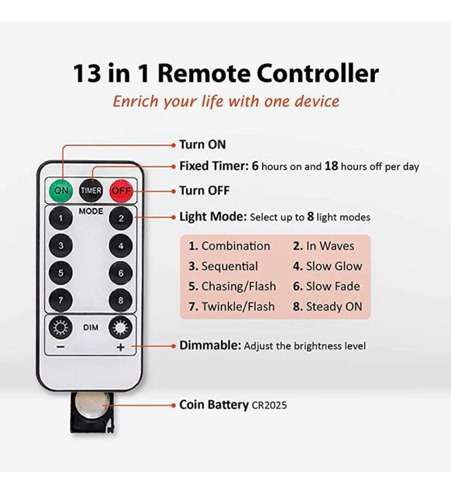 Guirnalda de 50 Luces LED Decorativas Multicolor,