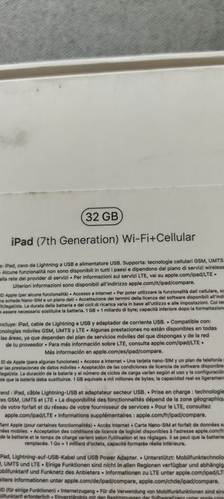 Ipad 7ma generation WIFI_4G SIM