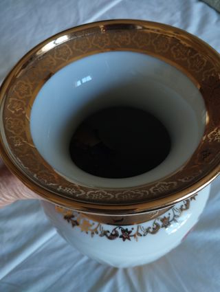 Jarrón de porcelana de Bohemia