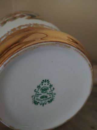 Jarrón de porcelana de Bohemia