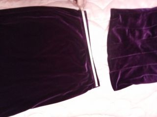 Conjunto de terciopelo corpiño y falda