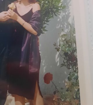 Conjunto de terciopelo corpiño y falda
