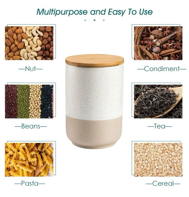 Juego de Recipientes de Cerámica con Tapa Hermétic