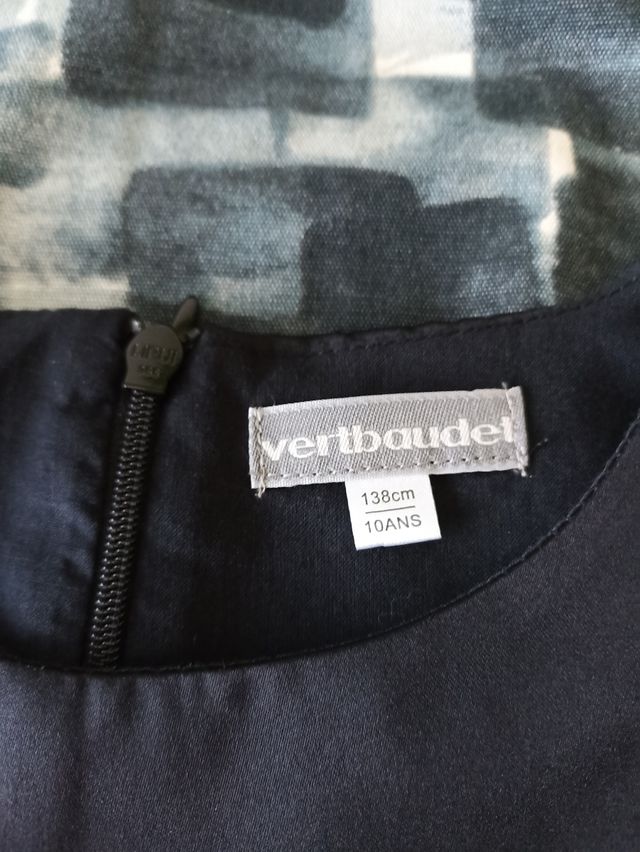 Vestido niña 10 años. Negro y dorado