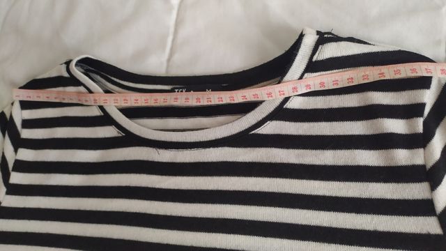 Jersey rayas blanco y negro evasé mujer