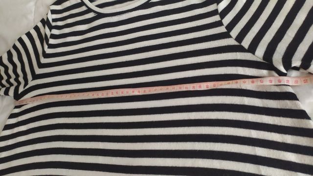 Jersey rayas blanco y negro evasé mujer