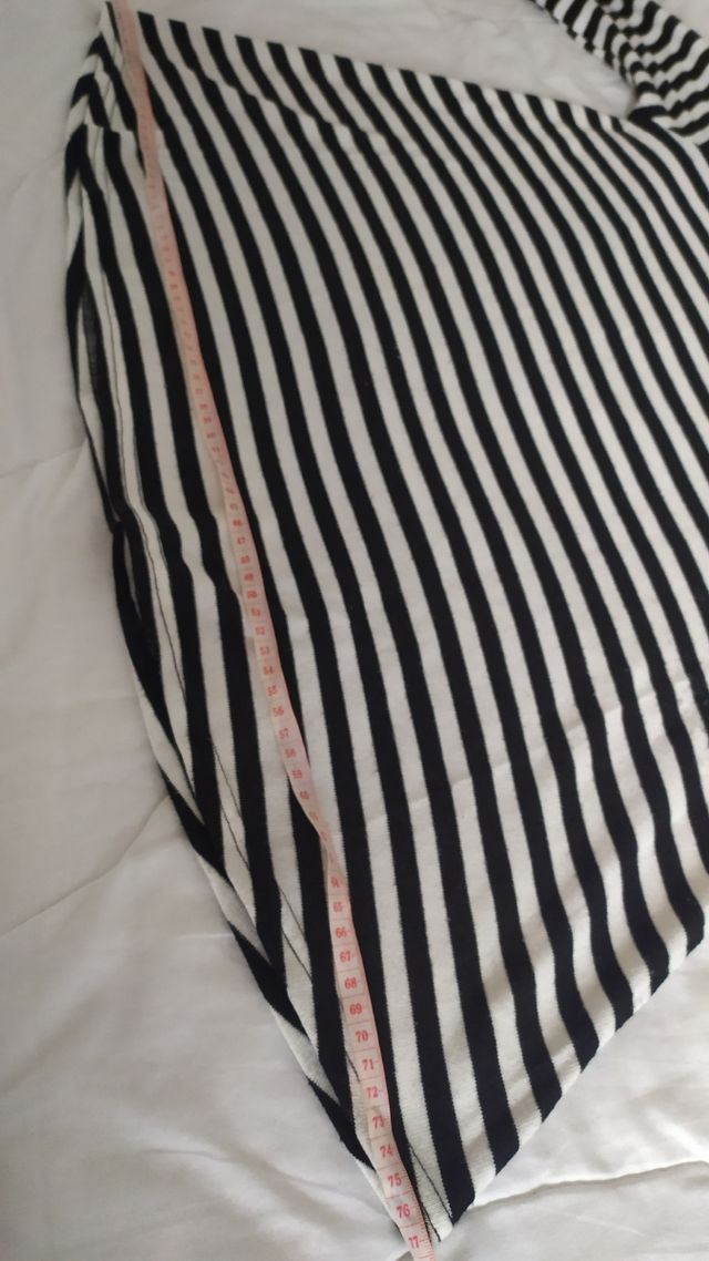 Jersey rayas blanco y negro evasé mujer