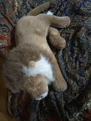 Peluche. Leone sdraiato. Grande