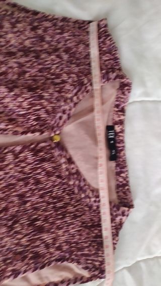 Blusa verano gasa sin mangas granate mujer