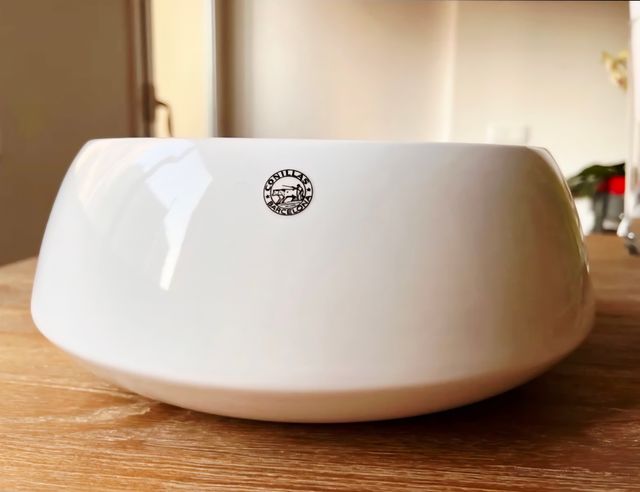 Jarron bajo de ceramica