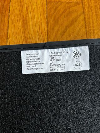 Alfombrillas Originales T-Roc a estrenar