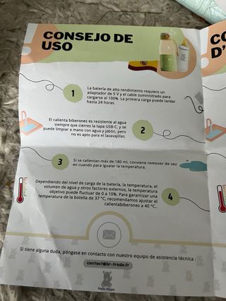 Calienta biberones de viaje