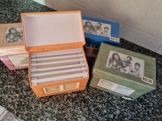 Álbumes de fotos con cajas decorativas