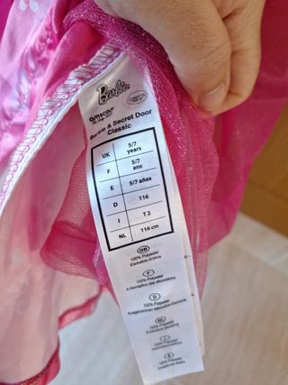 Disfraz princesa Barbie talla 5 7