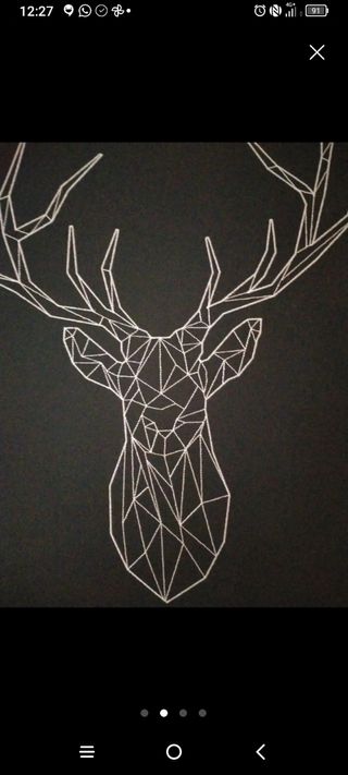 Cuadro negro ciervo Ikea