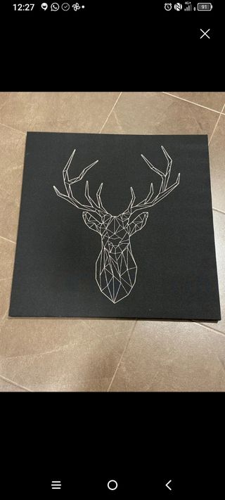 Cuadro negro ciervo Ikea