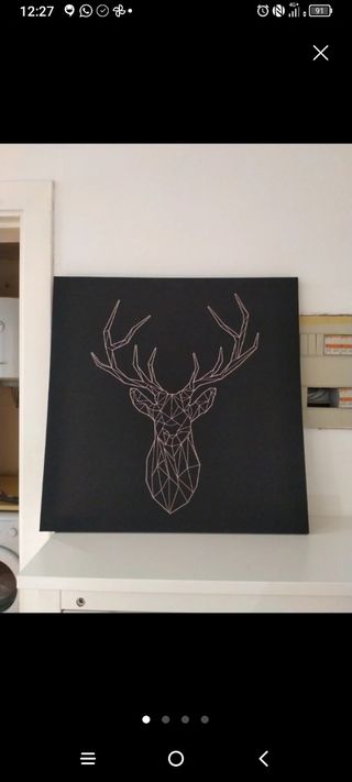 Cuadro negro ciervo Ikea