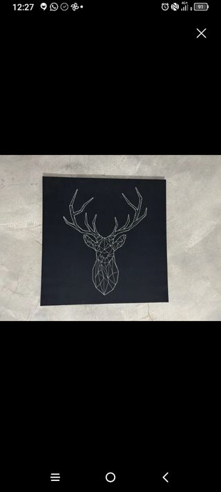 Cuadro negro ciervo Ikea