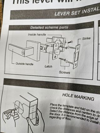 Cerradura de puerta Níquel Satinado