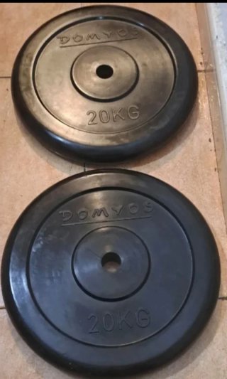 PESAS LOTE DISCOS DE CAUCHO DOMYOS 20KG 10KG 5kg