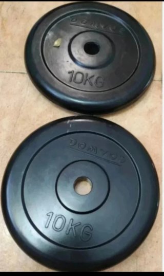 PESAS LOTE DISCOS DE CAUCHO DOMYOS 20KG 10KG 5kg