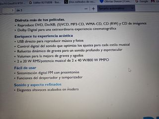 Microcadena Philips DVD usb