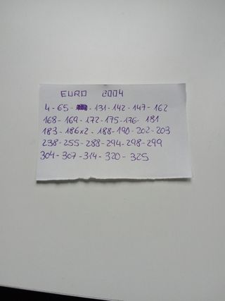 Cromos euro 2004 Portugal panini
