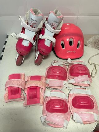 Set patines en linea con protecciones