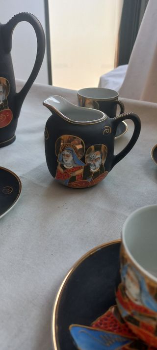 Antiguo juego de té/café, porcelana japonesa