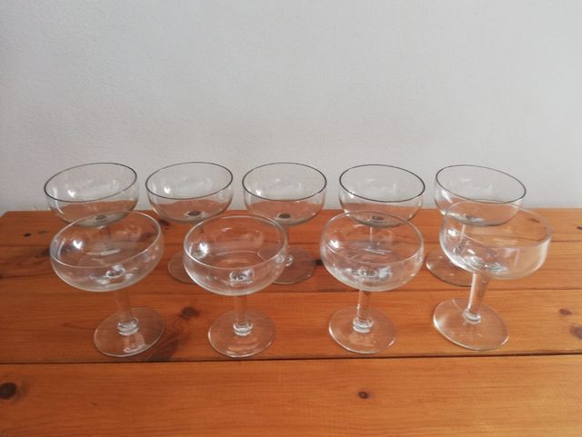 Vendo lote de 9 copas de Cava/Champagne Vintage