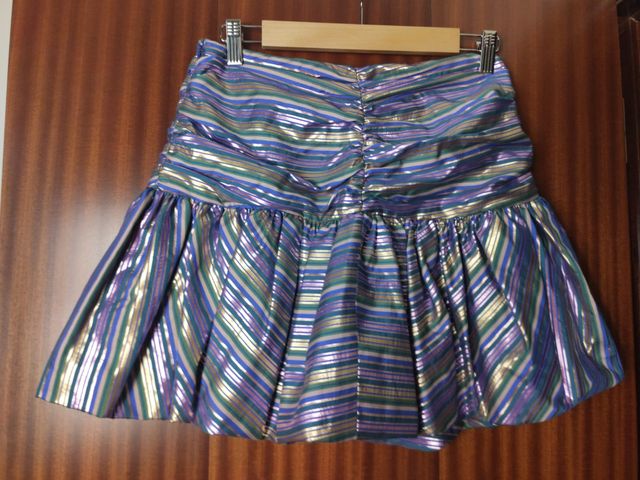 Minifalda satinada fiesta Zara talla M.