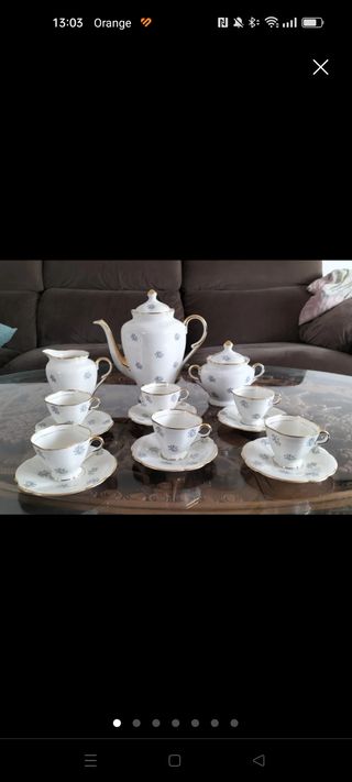 Juego café/te porcelana fina