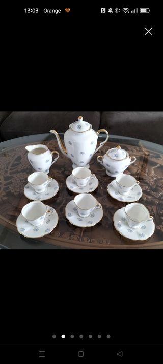 Juego café/te porcelana fina