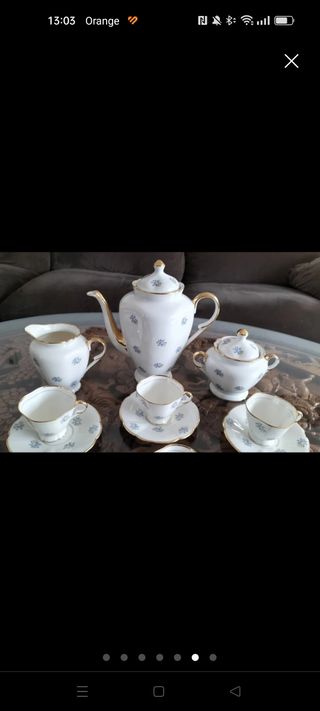 Juego café/te porcelana fina